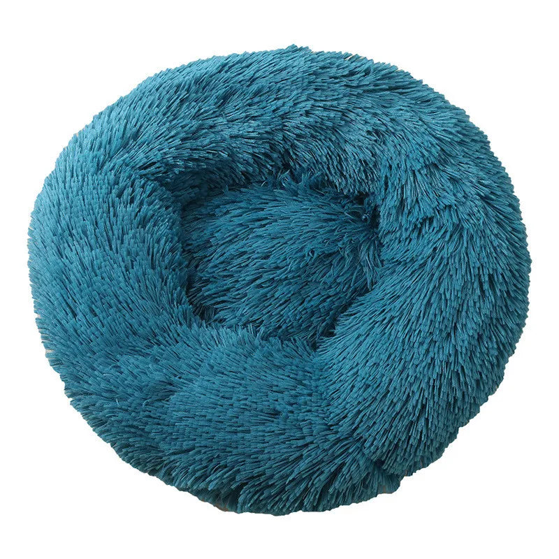 Round Long Plush Pet Bed