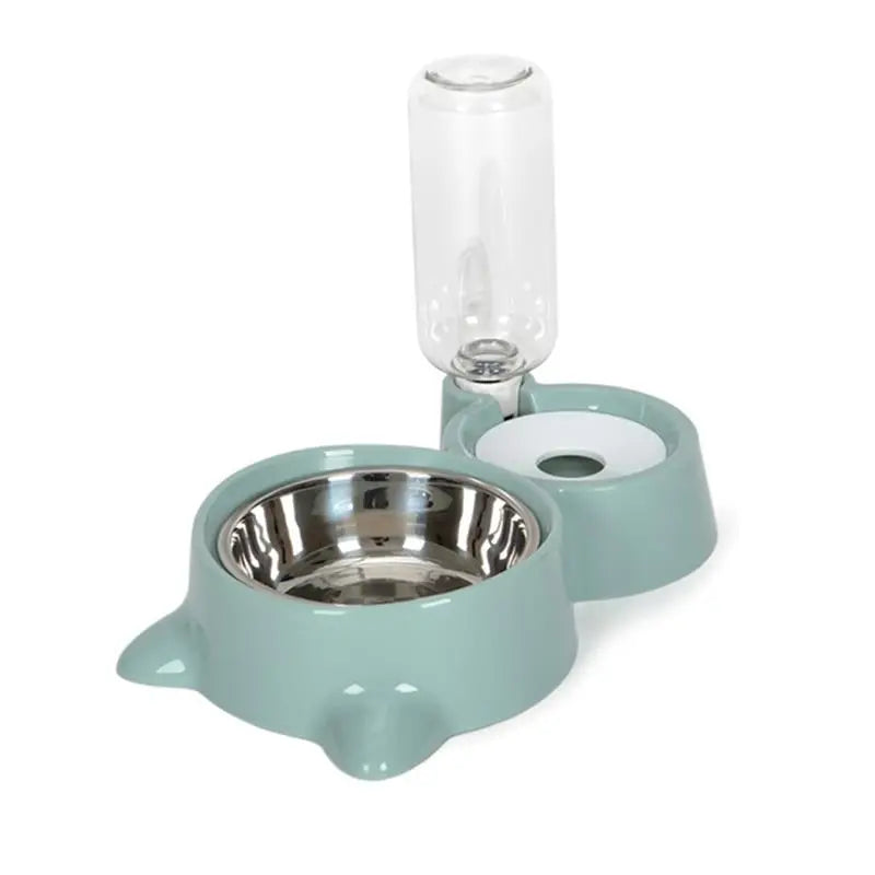 Mint Green Pet Bowl Food Water Feeder