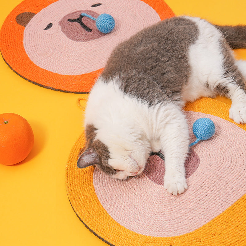 Capybara Cat Scratcher Board Cat Toy