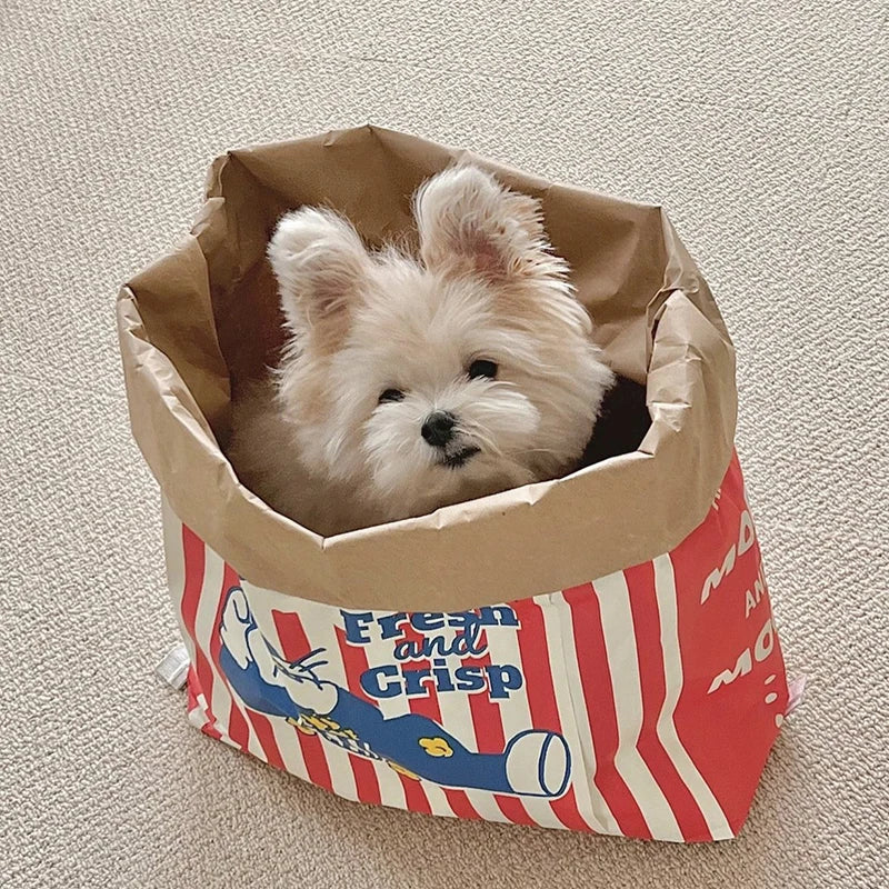 Popcorn Kraft Paper Bag Pet Toy