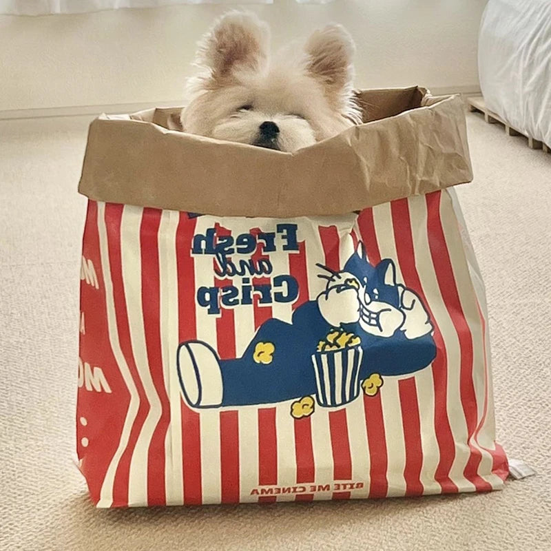 Popcorn Kraft Paper Bag Pet Toy