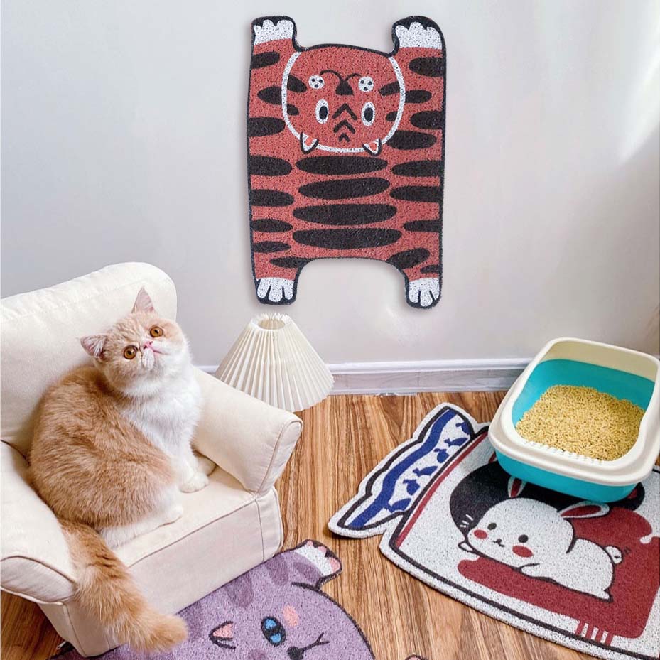 Tiger Animal Series Cat Litter Mat