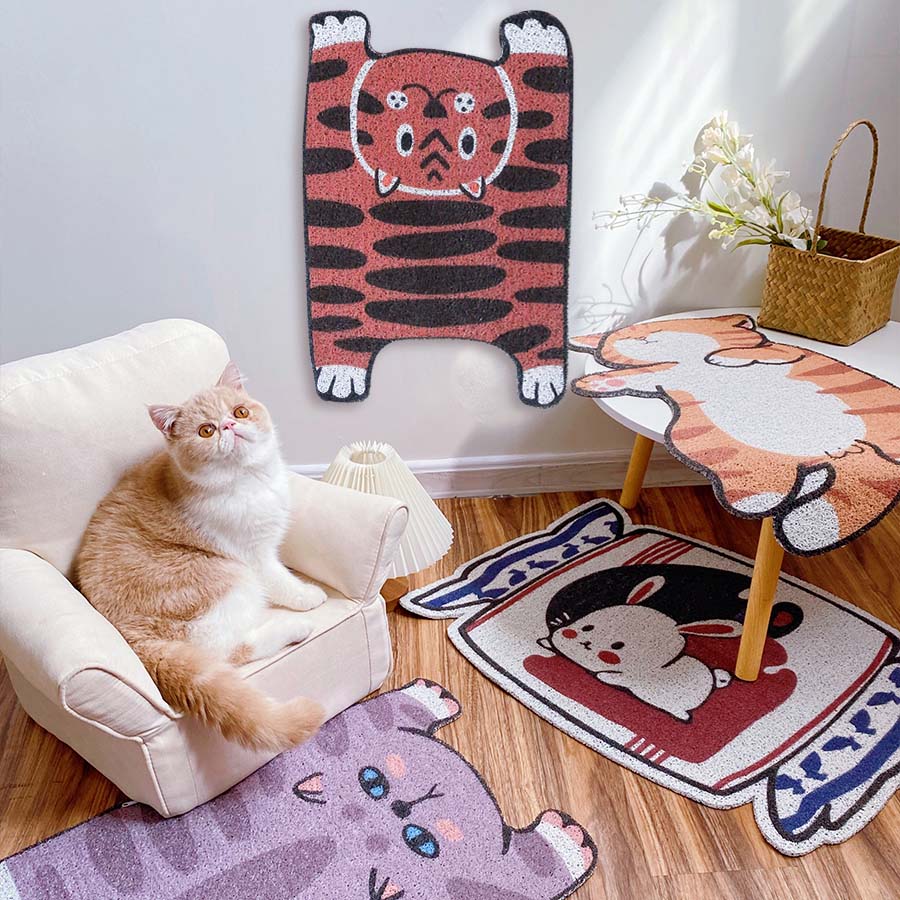 Tiger Animal Series Cat Litter Mat