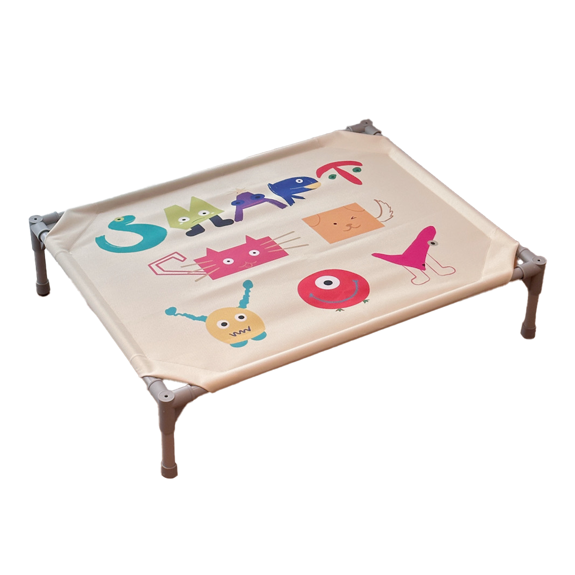 Cartoon Letters Breathable Frame Dog Bed